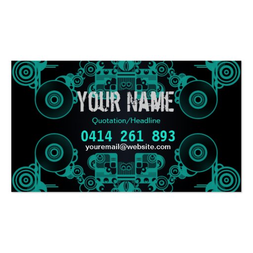 Music Vinyl Circles Business Card (front side)