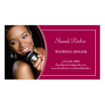 Music Wedding Singer Photo Business Card