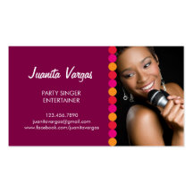 Music Wedding Singer Photo Business Card