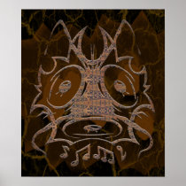 Music Wolf Print and Poster posters