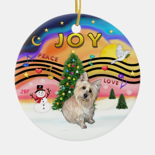 Música 2 de Navidad - mojón Terrier 1 Ornato