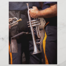 Música - trompeta - banda de la policía tarjeta publicitaria