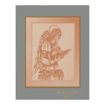musical angel, conte crayon 2, posters