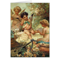 Musical Angels by Zatzka, Victorian Christmas Greeting Card