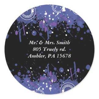Musical Bar Bat Mitzvah Reply card sticker seal sticker