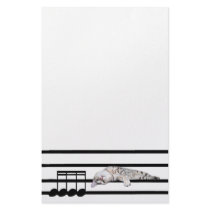 Musical Bengal cat Stationery
