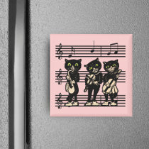 Musical Black Cats Magnet magnets