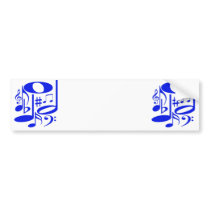 Musical Blue Bumper Sticker bumper stickers