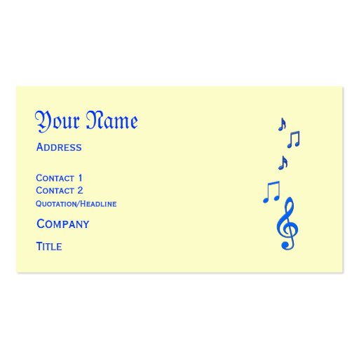 Musical Business Card (front side)