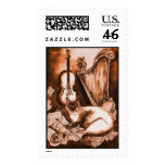 MUSICAL CAT ,Brown and White postage