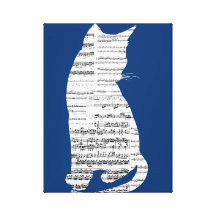 Musical Cat Gallery Wrap Canvas
