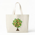 Musical Cherry Notes Tree Fun Custom Gift Tote Bag by fat_fa_tin Musical Cherry Notes Tree Fun Custom Gift Tote Bag