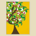 Musical Cherry Notes Tree Gift / Thank You Card by fat_fa_tin Musical Cherry Notes Tree Gift / Thank You Card