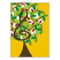 Musical Cherry Notes Tree Gift / Thank You Card