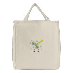 Musical Christmas - Elf Embroidered Tote Bag