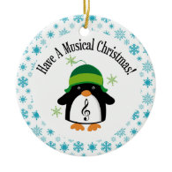 Musical Christmas Music Penguin Gift Christmas Ornament