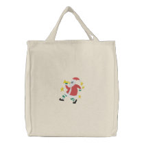 Musical Christmas - Santa embroidered bags by Embroidery4U Musical Christmas - Santa embroidered bags
