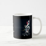 Musical Cleft Note Abstract Coffee Mugs