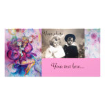 MUSICAL CLOWN pink white blue Picture Card