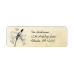 Musical Distressed Vintage Hummingbird Heart Label