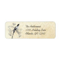 Musical Distressed Vintage Hummingbird Heart Label