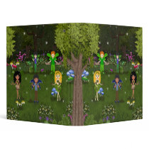 Musical Faerie Band in Enchanting Forest 3 Ring Binders