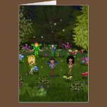 Musical Faerie Band in Enchanting Forest cards