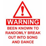 Musical Fan Warning t-shirts
