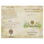 Musical Flower Tree Wedding Program flyers