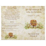 Musical Flower Tree Wedding Program flyers