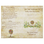 Musical Flower Tree Wedding Program flyers