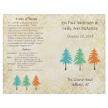 Musical Flower Tree Wedding Program flyers