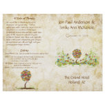 Musical Flower Tree Wedding Program flyers