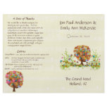Musical Flower Tree Wedding Program flyers