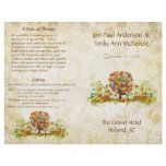 Musical Flower Tree Wedding Program flyers