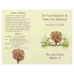 Musical Flower Tree Wedding Program flyers