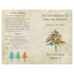 Musical Flower Tree Wedding Program flyers