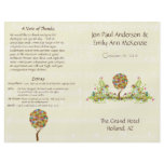 Musical Flower Tree Wedding Program flyers