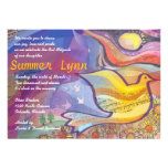 Musical Flying Dove Bat Mitzvah Invitation