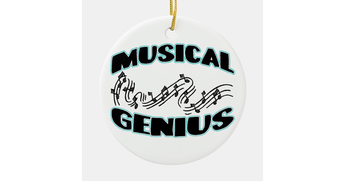 Musical Genius Music Notes Ceramic Ornament Zazzle