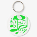Musical Green Keychain