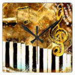 Musical Grunge Wall Clock