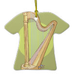 musical harp ornaments