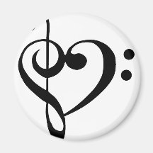 Musical Heart Fridge Magnet