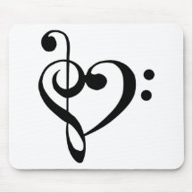 Musical Heart Mouse Pads