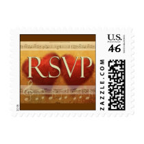 Musical heart RSVP postage