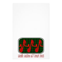 Musical Heartbeat Customized Stationery