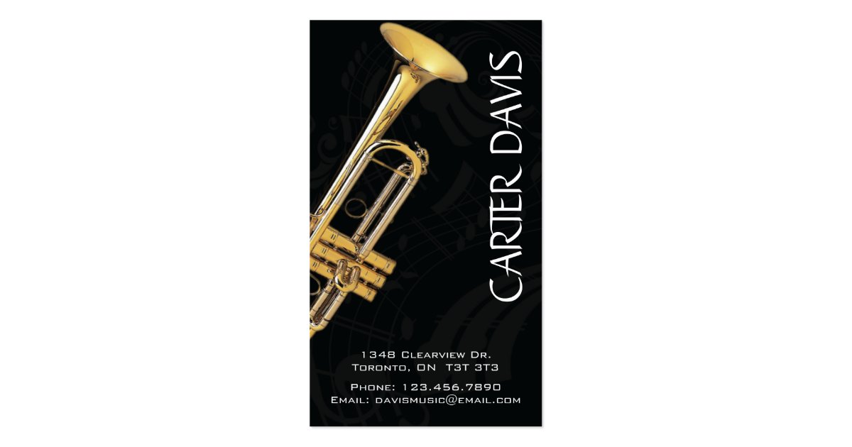 Musical Instrument Trumpet Business Card Zazzle