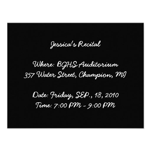 Musical Instruments Recital Or Party INVITATION