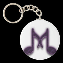 Musical "M" Letter keychains